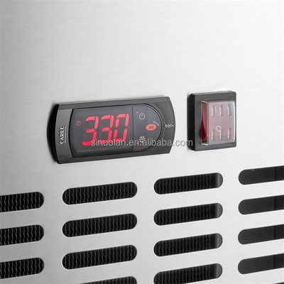 2 Unforged Glasses Door Fan Cooling 48" Wide Undercounter Refrigerator Under Counter Chiller