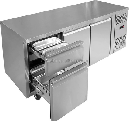 Stainless Steel Undercounter Commercial Chiller Cooler Cabinet Worktop Working Table Refrigerator Undercounted Chiller