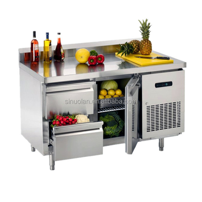 Stainless Steel Undercounter Commercial Chiller Cooler Cabinet Worktop Working Table Refrigerator Undercounted Chiller