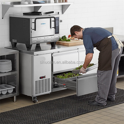Stainless Steel Undercounter Commercial Chiller Cooler Cabinet Worktop Working Table Refrigerator Undercounted Chiller