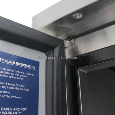 Stainless Steel 2 Door Undercounter Refrigerator Fridge Undercounter Chiller Freezer Bench