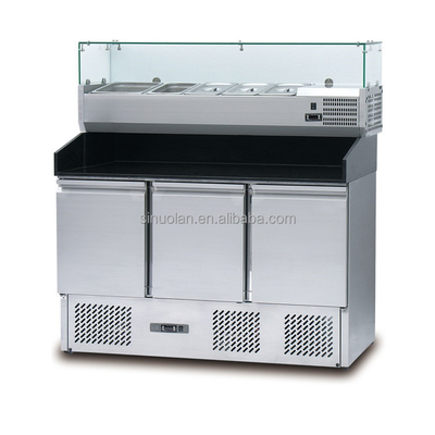 Commercial Under Counter Salad Bar Sandwich Prep Table Refrigerator Pizza Prep Fridge Cooler Refrigeration Equipment