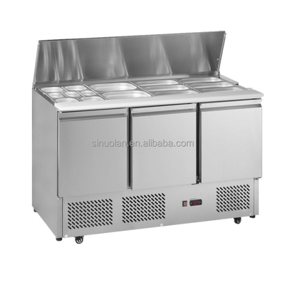 Commercial Under Counter Salad Bar Sandwich Prep Table Refrigerator Pizza Prep Fridge Cooler Refrigeration Equipment