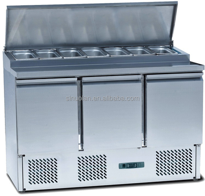 Commercial Under Counter Salad Bar Sandwich Prep Table Refrigerator Pizza Prep Fridge Cooler Refrigeration Equipment
