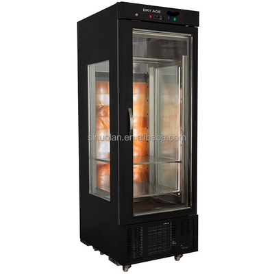8K Mirror 304 Stainless Steel Dry Ager Meat Age Two Door Beef Steak Ager Fridge Refrigerator Meat Dry Aging Cabinet