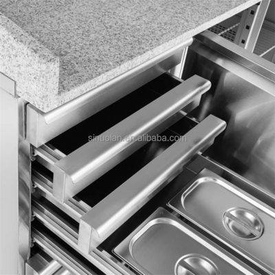 Salad Bar Counter Design Counter Chiller Pizza Display/Bar Preparation Sandwich Table Kitchen Refrigeration Equipment