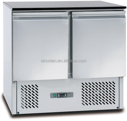 Hotel Restaurant Salad Prep Table Top Salad Bar Freezer 20 Plate Pizza Fridge Counter Refrigerator