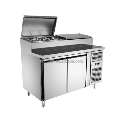 Stainless Steel Refrigerated Pizza Prep Table Salad Bar Sandwich Chiller Salad Preparation Pizza Counter Cooler