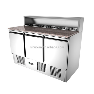 Stainless Steel Refrigerated Pizza Prep Table Salad Bar Sandwich Chiller Salad Preparation Pizza Counter Cooler