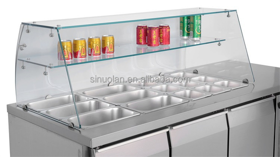 Pizza Working Table Pizza Preparation Professional Salad Chiller Display Table