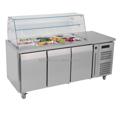 Pizza Working Table Pizza Preparation Professional Salad Chiller Display Table