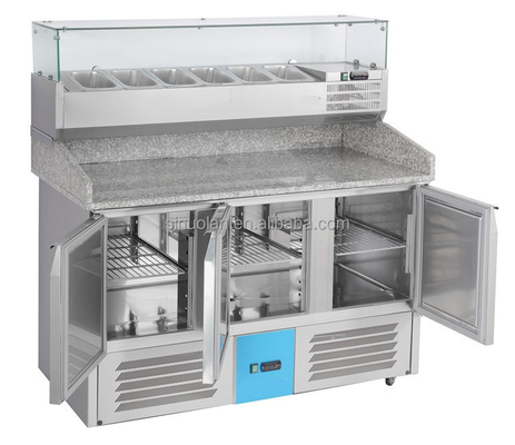 Hot Sales Refrigerated Counter Top Salad Bar Prep Table With Chiller Pizza Refrigerator