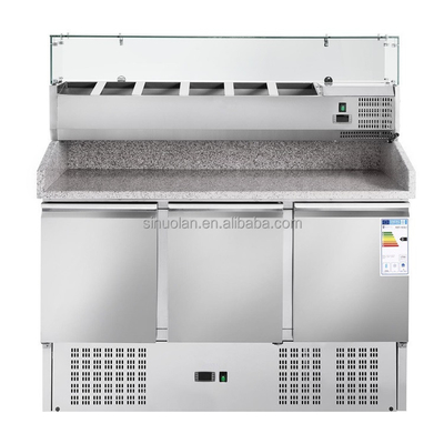 Hot Sales Refrigerated Counter Top Salad Bar Prep Table With Chiller Pizza Refrigerator