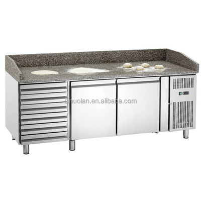 Stainless Steel Commercial Prep Table Restaurant Kitchen Refrigerator With Drawers Salad Fridge Pizza Refrigerators