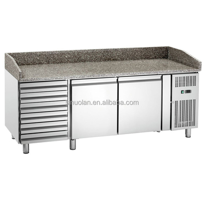 Stainless Steel Commercial Prep Table Restaurant Kitchen Refrigerator With Drawers Salad Fridge Pizza Refrigerators