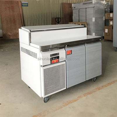 Subway Sandwich Prep Table Refrigerated Pizza Work Table/ Pizza Prep Table Pizza Preparation Counter Fridge