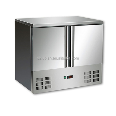 2 Door Sandwich Prep Table Fridge Pizza Fridge Sandwich Prep Table Pizza Counter Topping Refrigerator