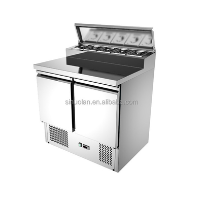 Pizza Preparation Fridge Sandwich Prep Table Cooler Pizza Prep Table Refrigerator 90"