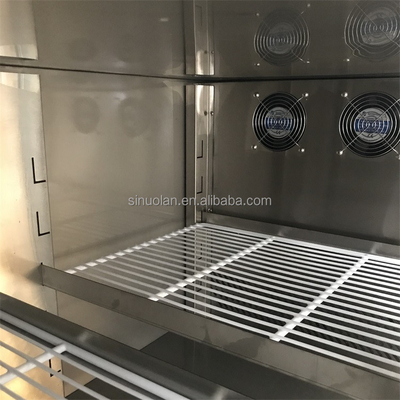 2 Doors Refrigerated Prep Station Pizza And Salad Prep Table With Glass Salad Showcase