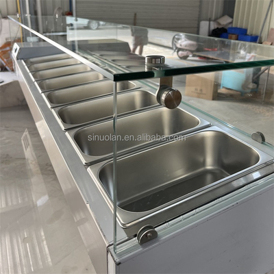 Professional Stainless Steel Pizza Prep Table/pizza Display Refrigerator/refrigerated Pizza Counter