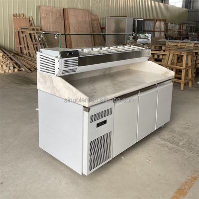 Salad Bar Pizza Work Table/prep Pizza Counter Refrigerator/pizza Refrigerated Table Bench