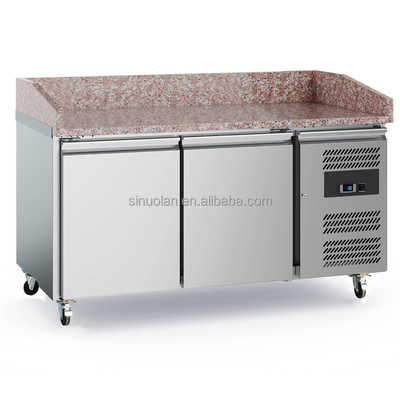 SINUOLAN Stainless Steel Commercial Pizza Refrigerator/ Pizza Work Table/ Pizza Prep Table
