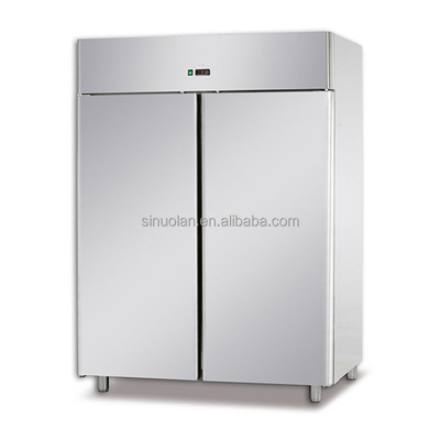 Commercial Stainless Steel Freezers Direct Fan Air Compressor Cooling System No Frost Upright Kitchen Refrigerators Fridges