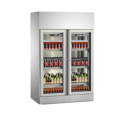 Commercial Stainless Steel Freezers Direct Fan Air Compressor Cooling System No Frost Upright Kitchen Refrigerators Fridges