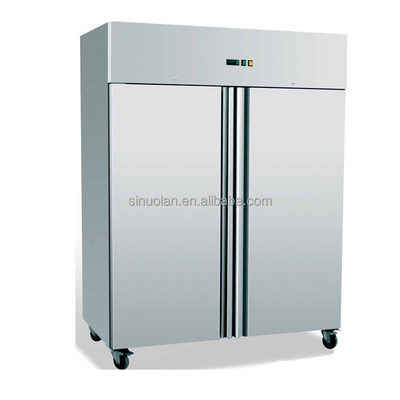Commercial Stainless Steel Freezers Direct Fan Air Compressor Cooling System No Frost Upright Kitchen Refrigerators Fridges