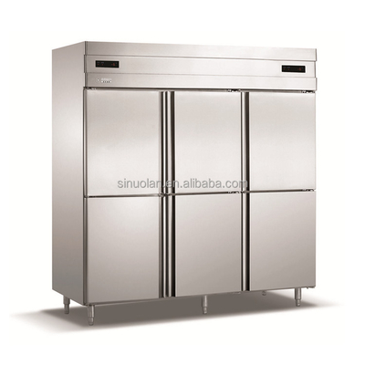 Large Capacity Frost Free Upright Commercial Fridge And Freezer 1000L Combo Reach In Refrigerator For Restaurant Kitchen