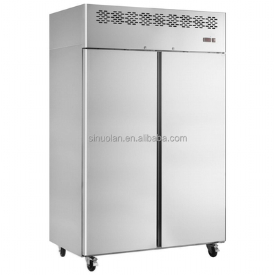 Combo Commercial Refrigerator For Kitchen 1000L Double Doors Upright Bottom Freezer Vertical Fridge/freezer