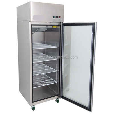 2023 Hot Sale Upright Kitchen Fan Cooling 1 Door Commercial Freezer Refrigerator With High Quality