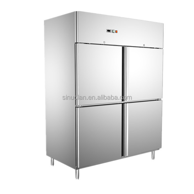 Supermarket Refrigerator 2 Glass Door Beverage Chiller Fresh Food Showcase Upright Display Fridge Bottle Cooler