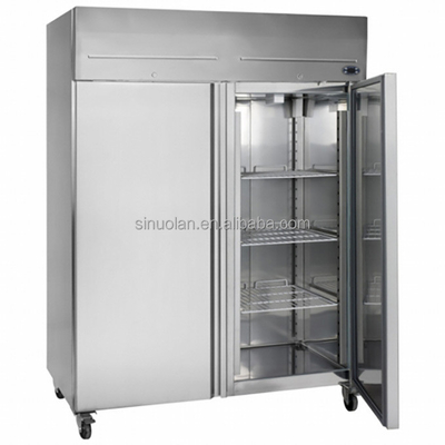 Supermarket Refrigerator 2 Glass Door Beverage Chiller Fresh Food Showcase Upright Display Fridge Bottle Cooler