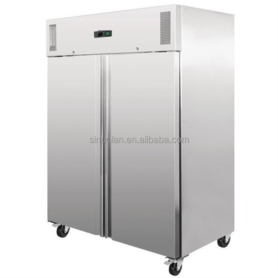 Supermarket Refrigerator 2 Glass Door Beverage Chiller Fresh Food Showcase Upright Display Fridge Bottle Cooler