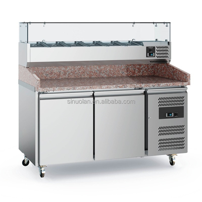 Salad Bar Small Counter Work Table Used Subway Sandwich Prep Table Refrigerated Pizza Refrigerator With Marble Top Buffet Sale