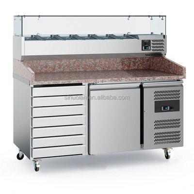 Salad Bar Small Counter Work Table Used Subway Sandwich Prep Table Refrigerated Pizza Refrigerator With Marble Top Buffet Sale