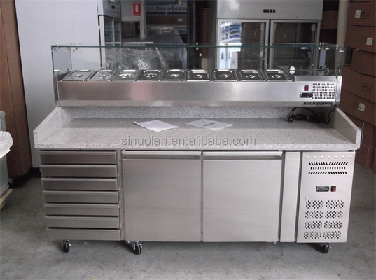 Salad Bar Small Counter Work Table Used Subway Sandwich Prep Table Refrigerated Pizza Refrigerator With Marble Top Buffet Sale