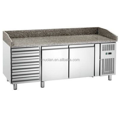 Hot Sale Commercial Pizza Preparation Table Stainless Steel Pizza Prep Table With G/n Container