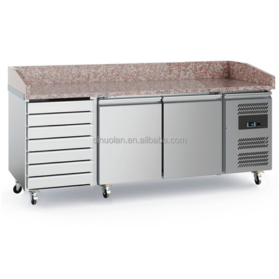 New Arrival Commercial Fridge Pizza Prep Table Underbench Fridge Refrigerated Prep Table