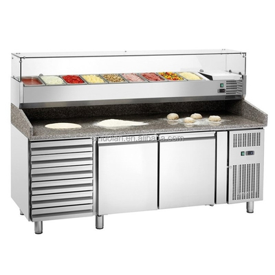 New Arrival Commercial Fridge Pizza Prep Table Underbench Fridge Refrigerated Prep Table