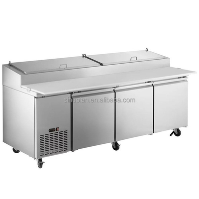 Commercial Refrigerator High Quality Pizza Prep Table 48 72 Inch Sandwich Prep Table 3 Door Pizza Freezer