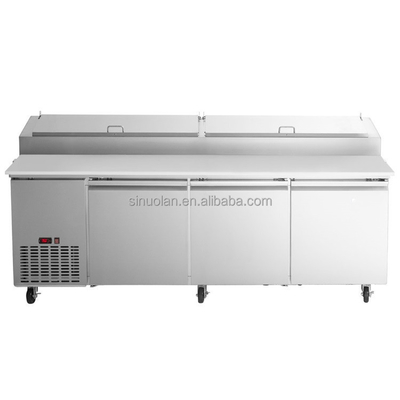 Commercial Refrigerator High Quality Pizza Prep Table 48 72 Inch Sandwich Prep Table 3 Door Pizza Freezer