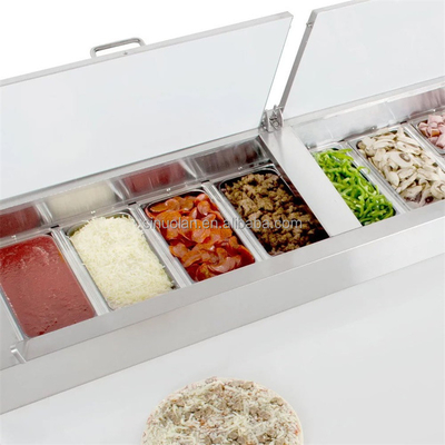 Commercial Refrigerator High Quality Pizza Prep Table 48 72 Inch Sandwich Prep Table 3 Door Pizza Freezer