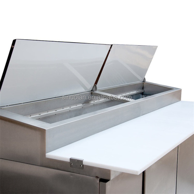 Commercial Refrigerator High Quality Pizza Prep Table 48 72 Inch Sandwich Prep Table 3 Door Pizza Freezer