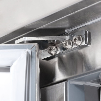 Good Quality 2 Door Salad Prep Table For Pizza 304 Stainless Steel Commercial Kitchen