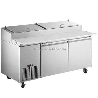 New Style Pizza Prep Station Commercial Refrigerated Work Table SS304 With CE