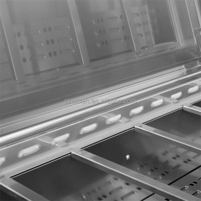 New Style Pizza Prep Station Commercial Refrigerated Work Table SS304 With CE