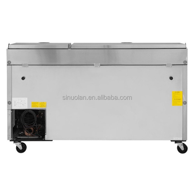 High Quality Two Three Doors Stainless Steel Refrigerated Pizza Prep Table For Pizzas Sandwiches Bar