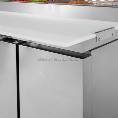 1500mm Length Work Table Two Door 1.5 Meter Pizza Prep Counter Salad Bar Table
